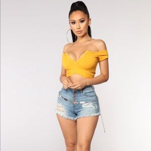 fashion nova yellow crop top